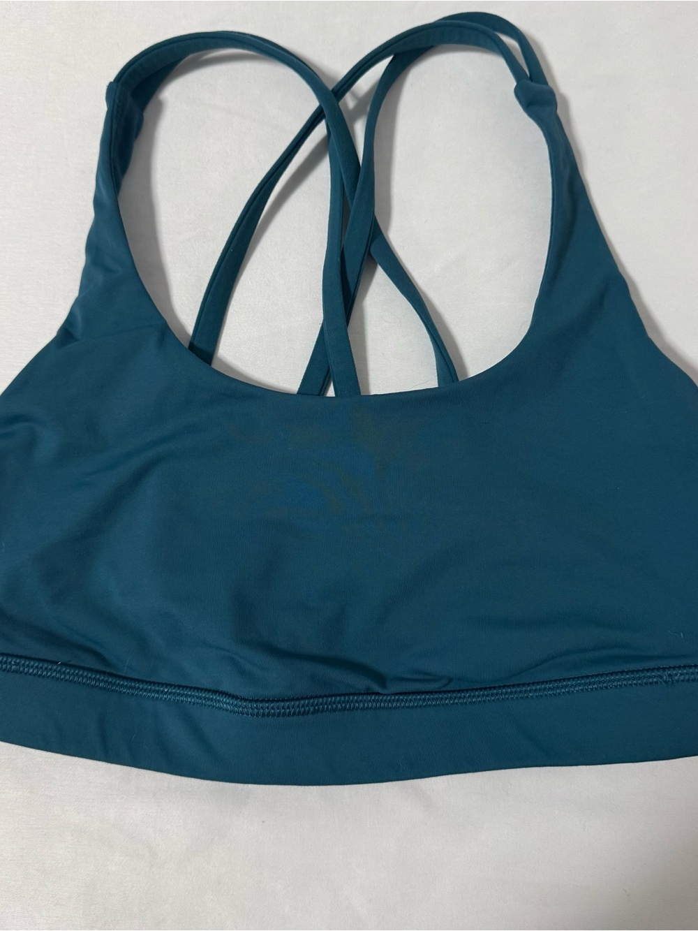 Lululemon Women’s Size 6 Energy Sports Bra in Teal Supportive Activewear EUC - Picture 2 of 6